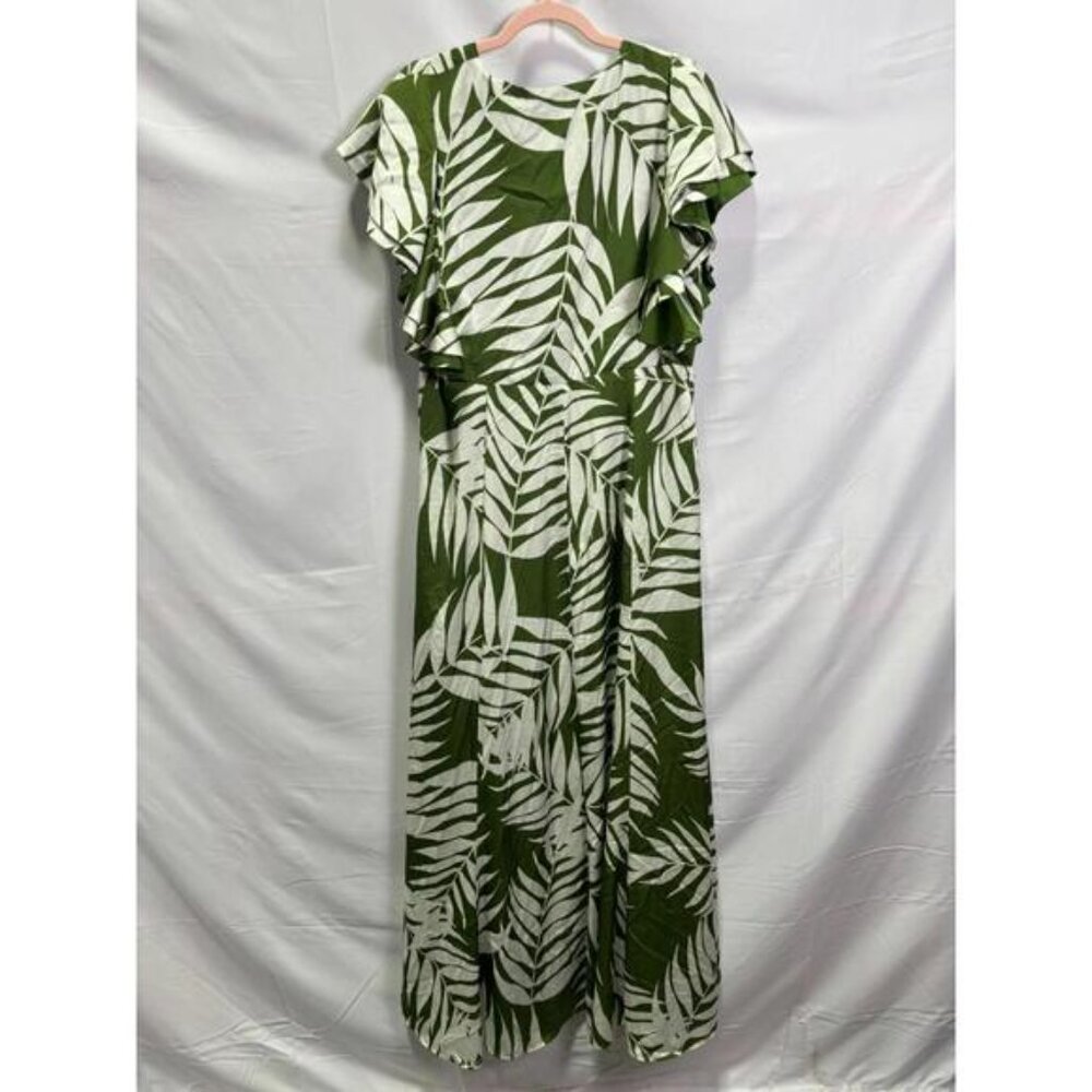 Hutch Finn Midi Green Graphic Dress Size XL with fabric snags - Picture 4 of 8